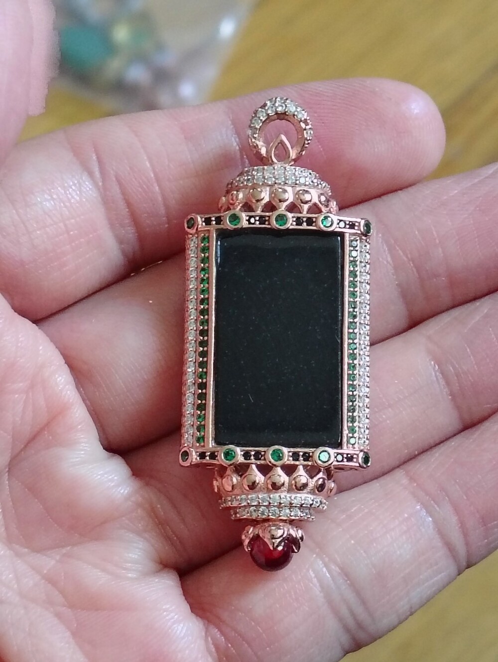 Natural Burmese Jadeite Pendant S925